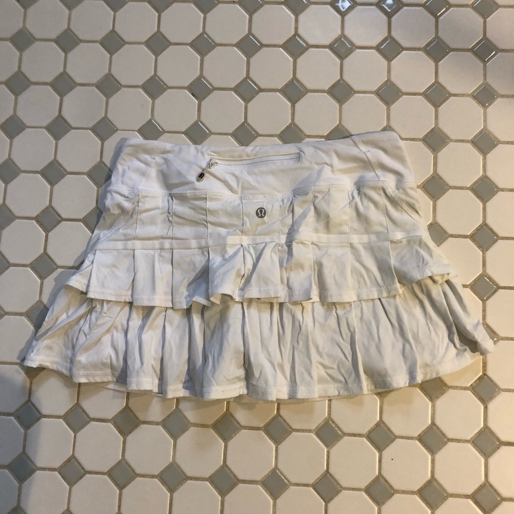 White tennis skirt